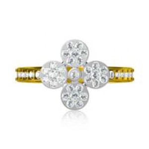 Designer Ring with Certified Diamonds in 18k Gold - LRA10101W